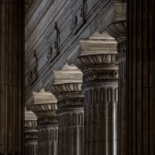 Nahaufnahme antike Säulen
