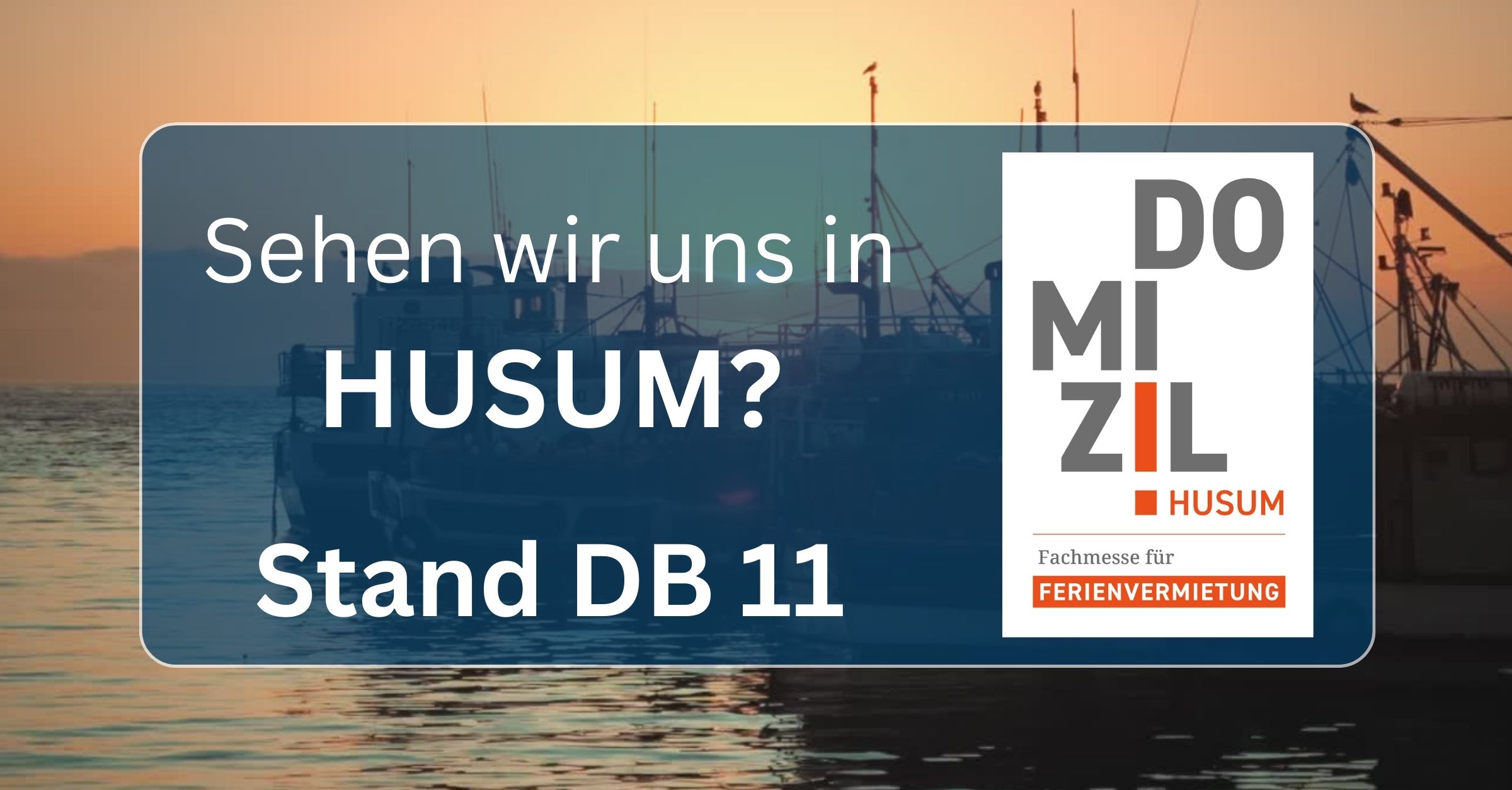 Farbfläche mit dem Text: Sehen wir uns in Husum?